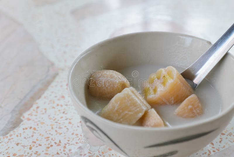 Banana Boiled in Coconut Milk Stock Image Image of mango, delicious