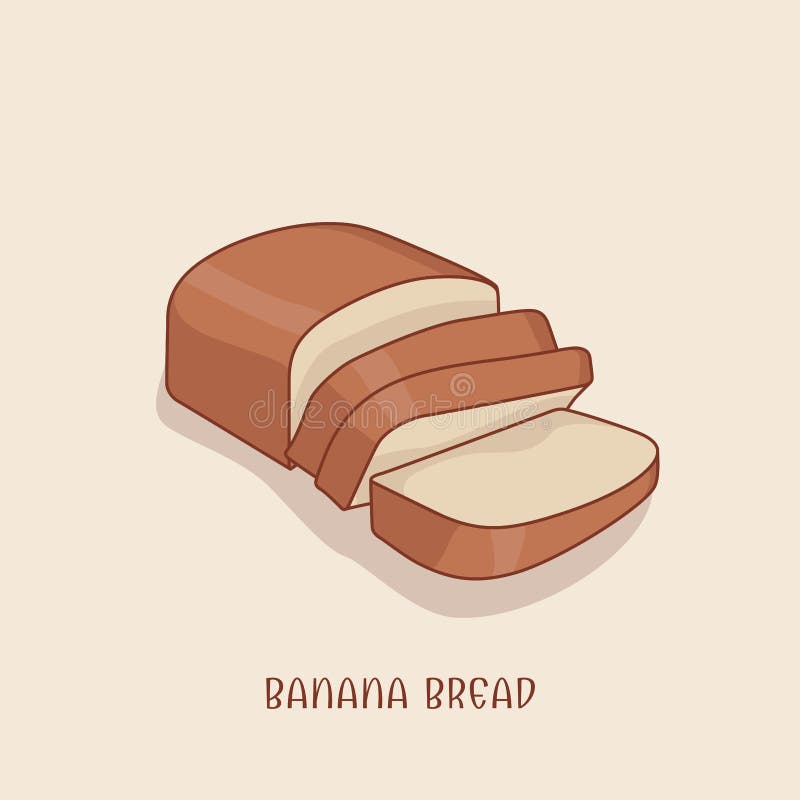 Banana Bread in Sliced Design for Food Advertising Template Design