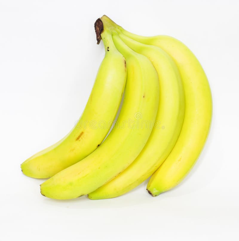 Banana bunch on whiye