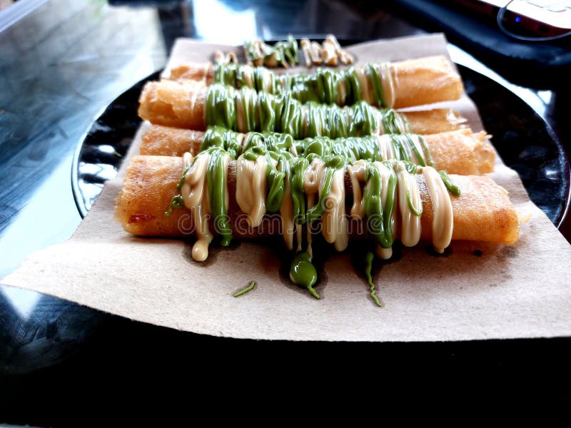 Banana cake with jam stock image. Image of food, healthy 250249339