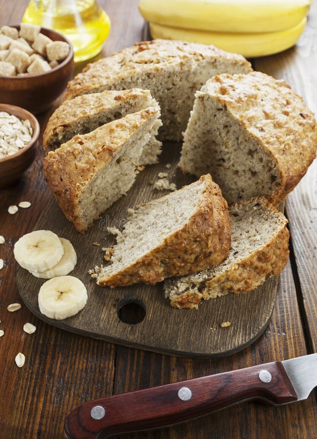 Banana Cake and with Oatmeal Stock Photo Image of delicious, kitchen 141394716