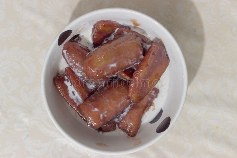 A Banana Desserts, Sweets, Thailand. Stock Photo Image of desserts