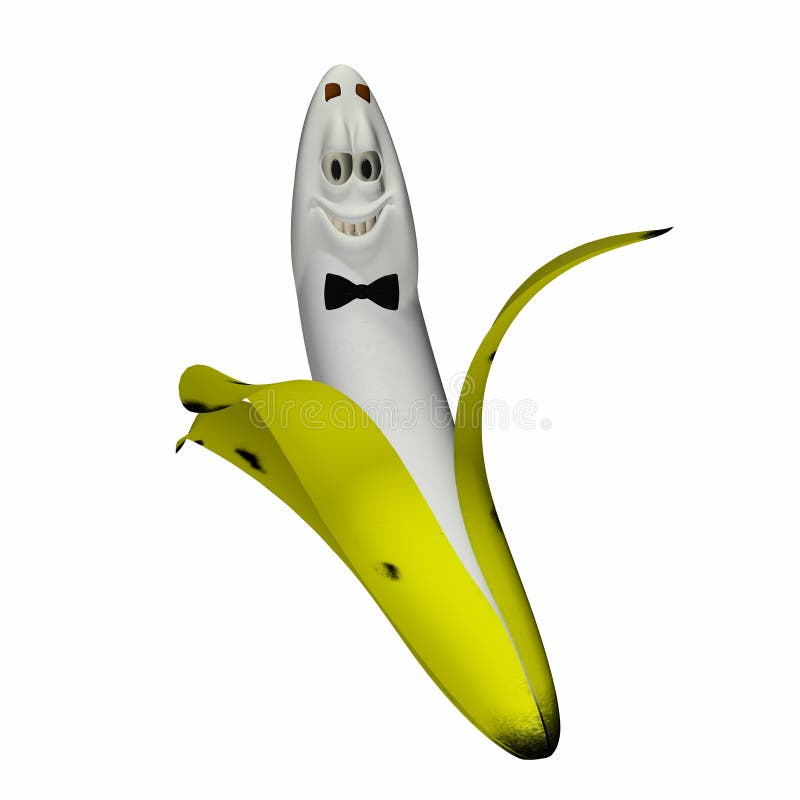 Banana do smiley feliz ilustração stock. Ilustração de amarelo 950114