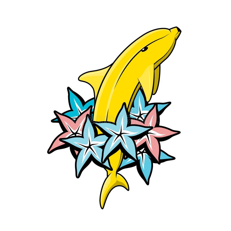 Banana Dolphin Stock Illustrations 124 Banana Dolphin Stock