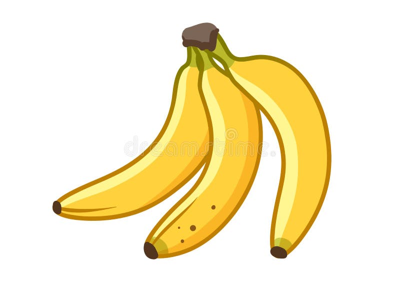 Banana Fruit Cartoon Illustration. Bunch of Ripe Bananas, Stock  Illustration - Illustration of sweet, artwork: 127638214