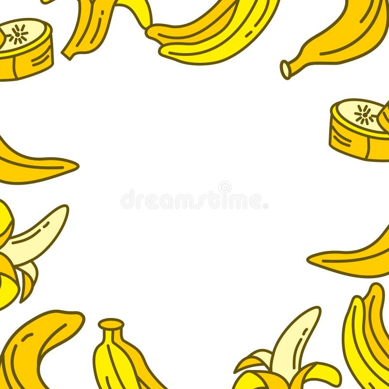 Banana Fruit Pattern Seamless Vector Template Stock Vector ...