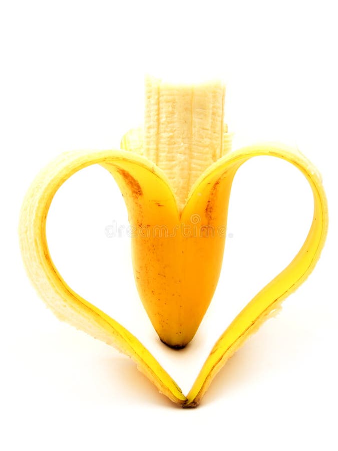 Banana heartshape stock image. Image of symbol, romantic 10385797