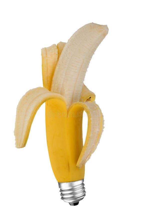 Banana lightbulb stock photo. Image of idea, creative 12909436