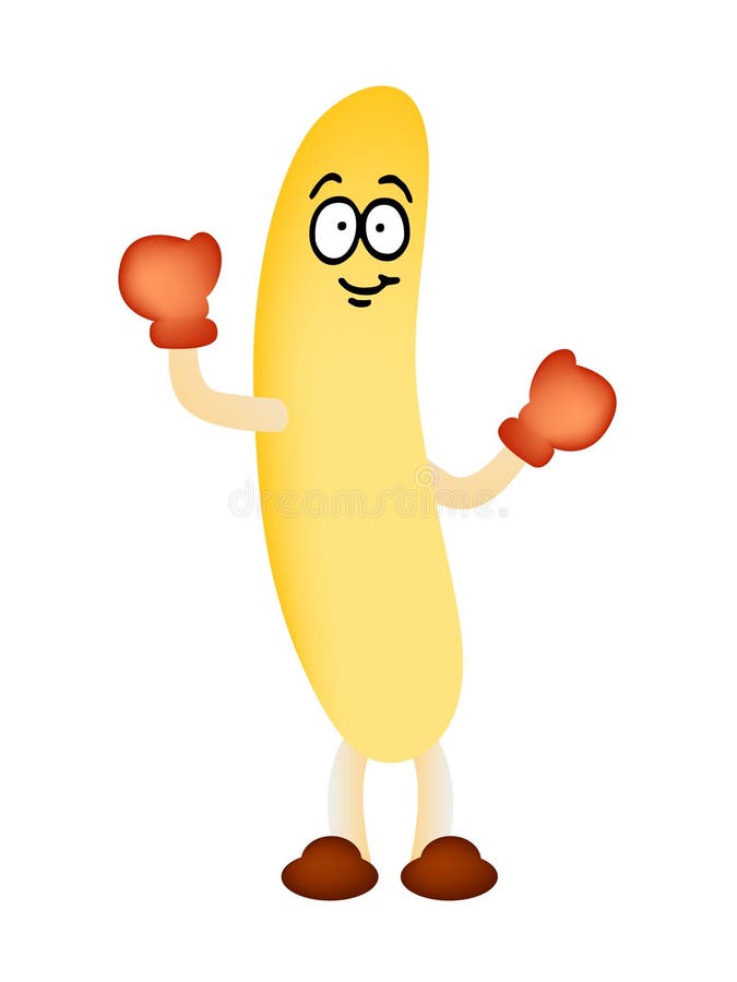 Banana man mascot vector stock vector. Illustration of biscuit 9636662