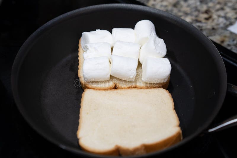 Banana and Marshmallow Sandwich Stock Image Image of cuisine