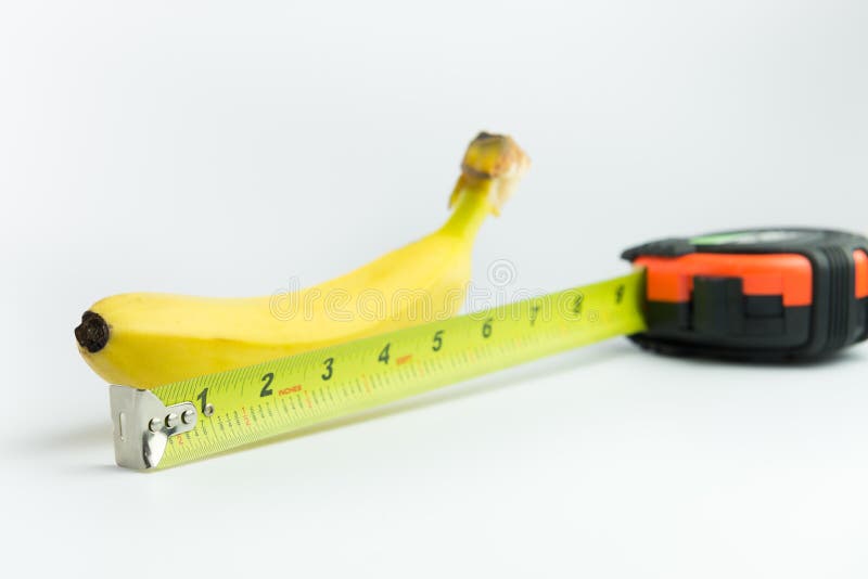 Banana and measuring tape stock image. Image of high 36511279