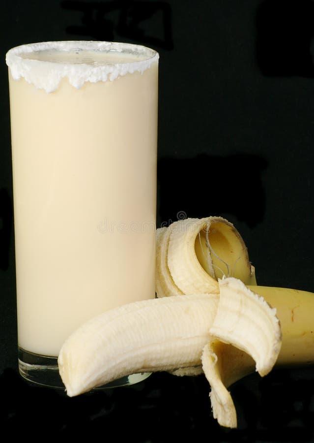 Banana Milk Drink stock image. Image of milkshake, glass 26952349