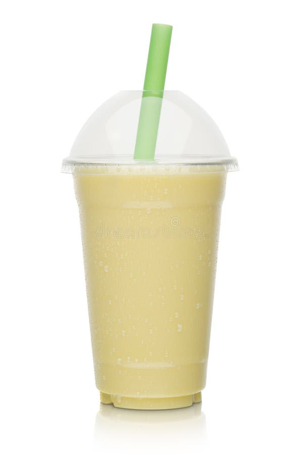 Banana milkshake stock images