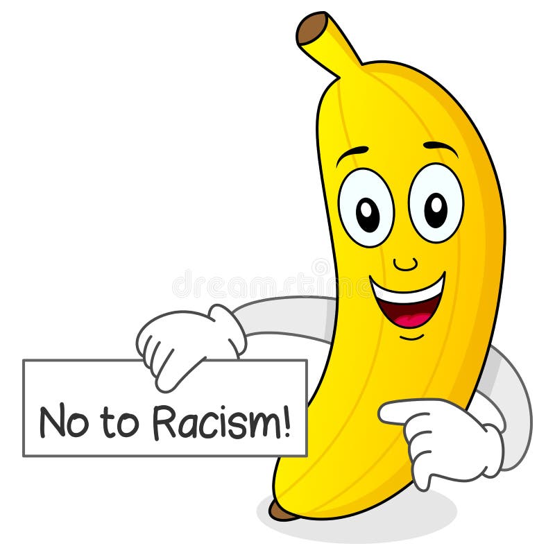 Cheerful Cartoon Banana Raising His Hand Stock Vector - Illustration of  color, grow: 48227026