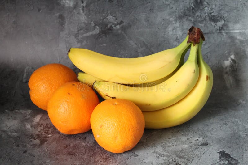 Orange and banana stock image. Image of fresh, fruit 18962081