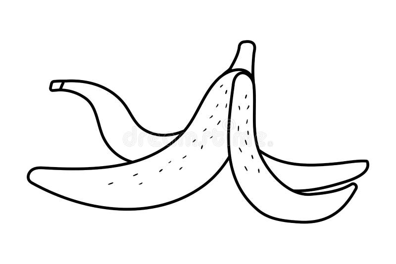 Banana peel cartoon stock vector. Illustration of fresh - 142654942