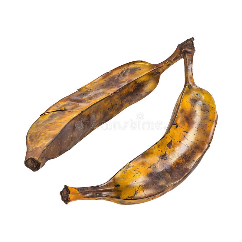 Banana Peel on Transparent Background Ai