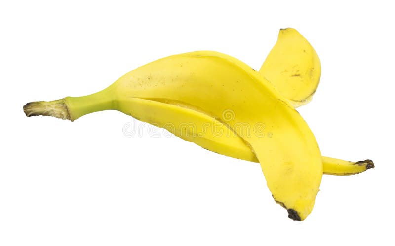 Banana Peel on White Background Stock Photo - Image of healthy, fruit ...