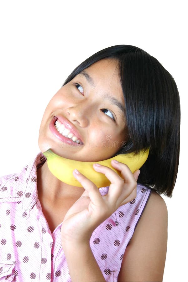 Banana Phone stock photo. Image of mobilephone, beautiful 1209546