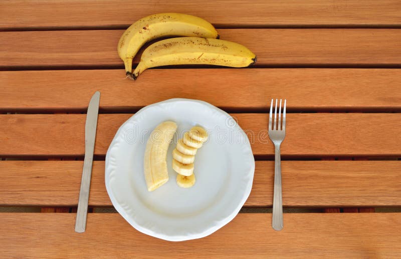 Banana on the table stock photo. Image of table, white 71537928