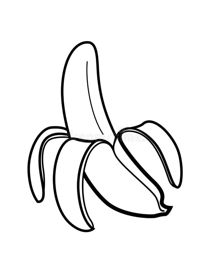 Black And White Banana Clip Art