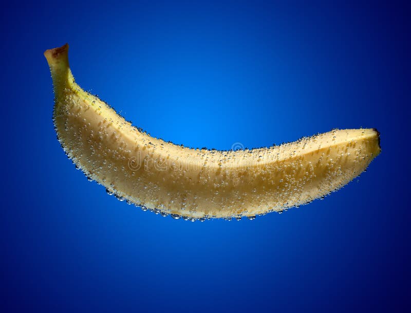 Banana in water stock photo. Image of closeup, clear 28785774