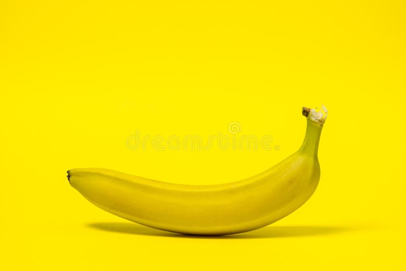 Banana on a Yellow Background. Fresh Yellow Banana Stock Image Image of variety, exotic 210034643