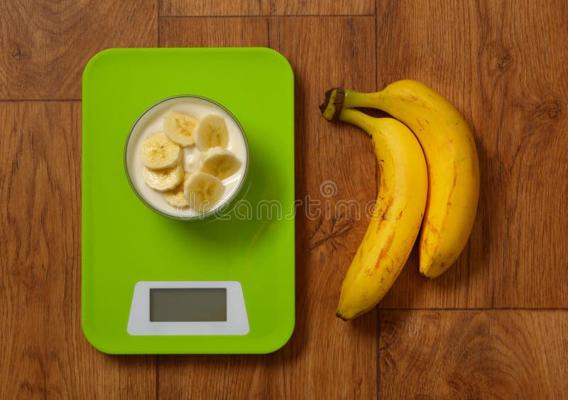 Banana 500gm On Weighing Scale Isolate Stock Vector (Royalty Free)  2312587345