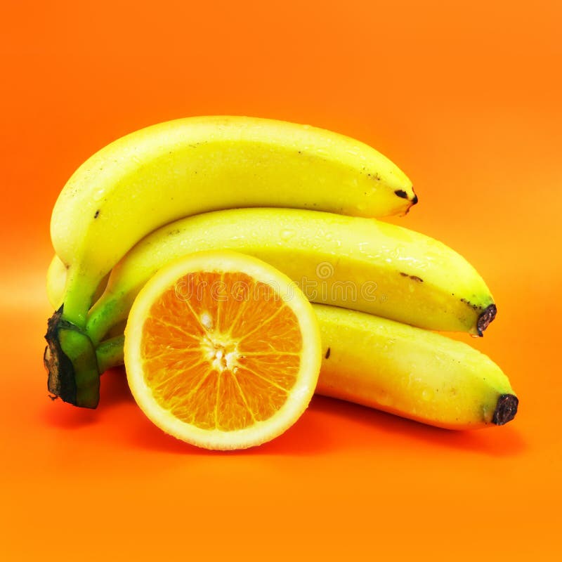Orange And Banana Stock Image Image Of Fresh Fruit 18962081