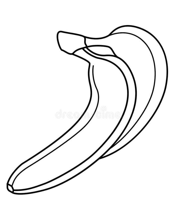 Vetores de Banana Fruta Colorir Página Livro Ilustração Outline Vector  Download e mais imagens de Banana - iStock