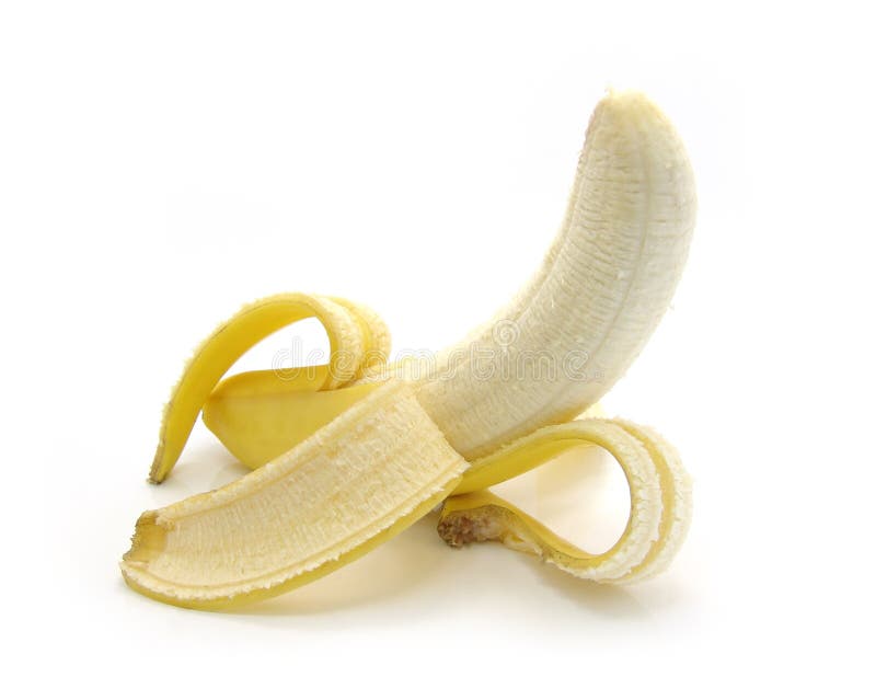 The ripe banana on a white background. The ripe banana on a white background