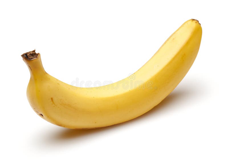 Banane mûre isolée sur fond blanc image libre de droits Banane mûre isolée sur fond blanc image libre de droits