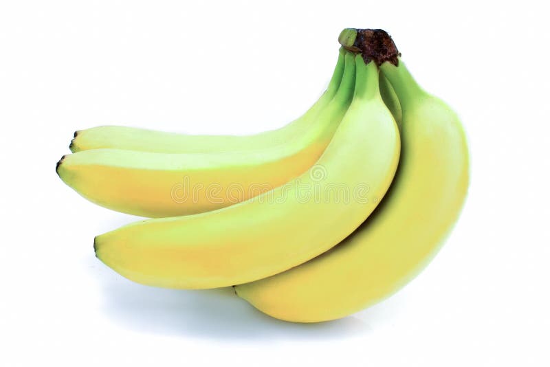 Bananen die op wit worden geïsoleerd royalty-vrije stock foto's Bananen die op wit worden geïsoleerd royalty-vrije stock foto's