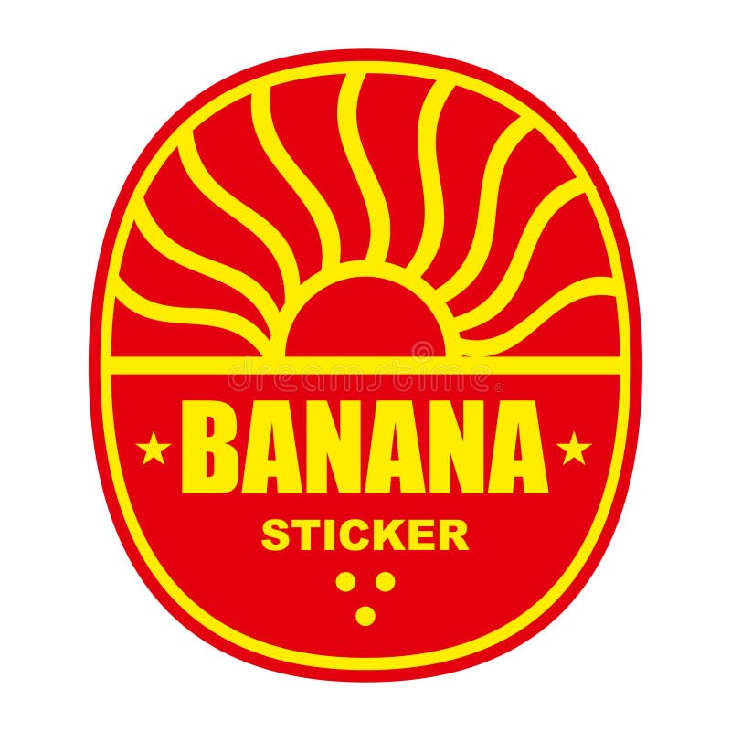 Bananenkennsatz oder -stempel lizenzfreie abbildung Bananenkennsatz oder -stempel lizenzfreie abbildung