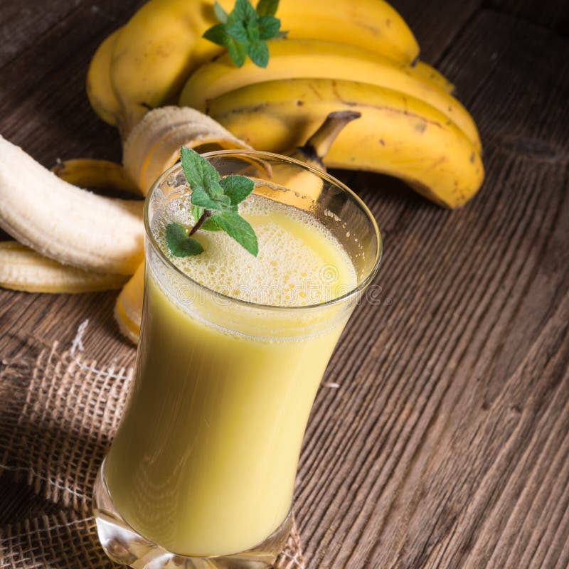 Bananenshake stock photo. Image of dairy, cream, cold - 54368890