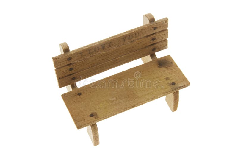 Petit banc en bois miniature photos libres de droits