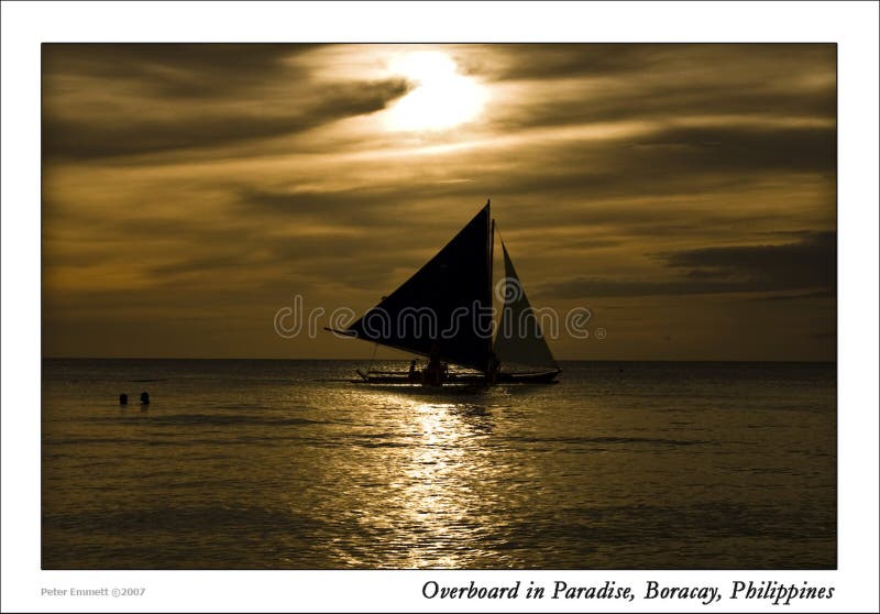 Banca Boat at Saling Sunset