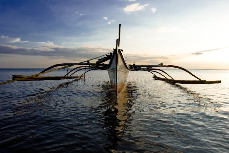 Banca Boat at Sun Set