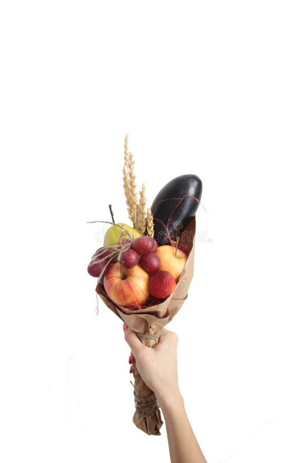 Banca del fondo dei vegatables di frutti della mano di colori del mazzo fotografia stock