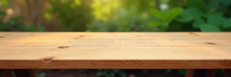 Banco de madera lisa y limpia, de madera clara, mancha de madera marrón claro limpio ilustración del vector