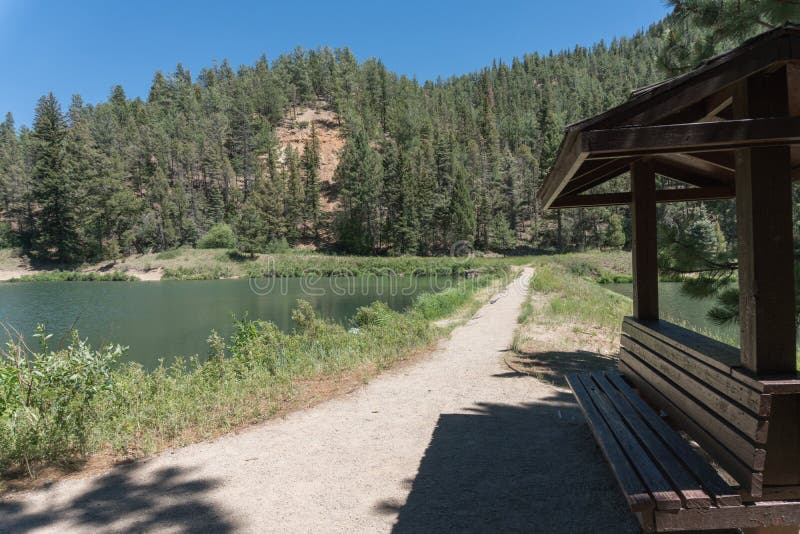 One of several benches which are spread around the Fawn Lakes in northern New Mexico. One of several benches which are spread around the Fawn Lakes in northern New Mexico.