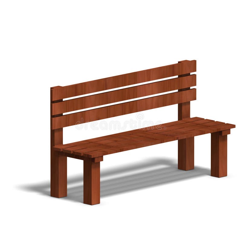 Panchina da parco illustrazione di stock