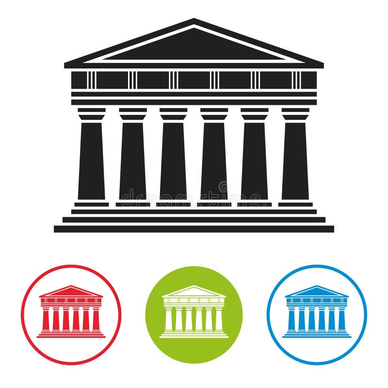 Banco, tribunal, icono de la arquitectura del parthenon libre illustration Banco, tribunal, icono de la arquitectura del parthenon libre illustration