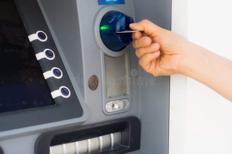 BANCOMAT e carta di credito fotografia stock libera da diritti BANCOMAT e carta di credito fotografia stock libera da diritti