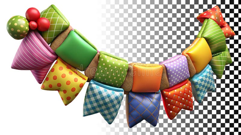 Banconota colorata decorazione festiva giardinaggio e decorazione per festeggiamenti immagine trasparente Immagine Generative AI illustrazione di stock
