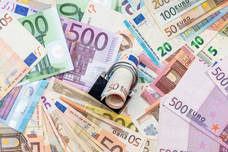 50 100 200 500 euro money bills as finance background. Concept of bank investment or saving. 50 100 200 500 euro money bills as finance background. Concept of bank investment or saving