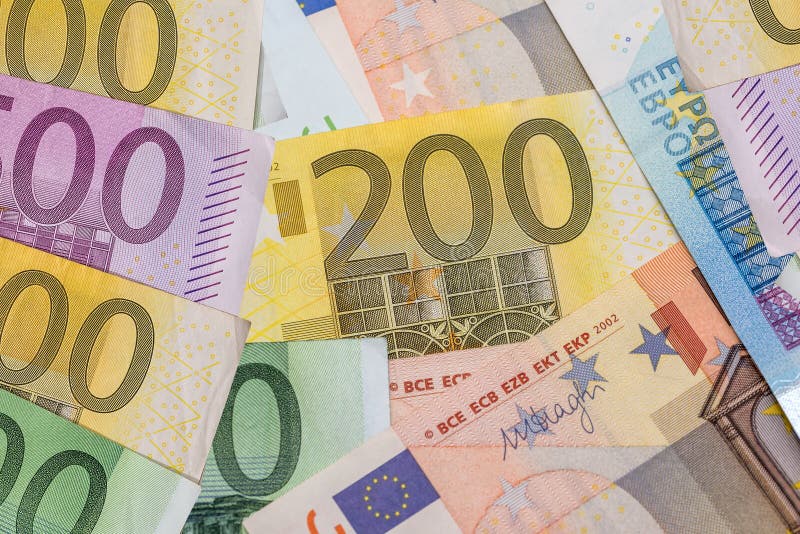 EU Euro currency banknotes European paper money. Financial investment concept. Close up view. EU Euro currency banknotes European paper money. Financial investment concept. Close up view.