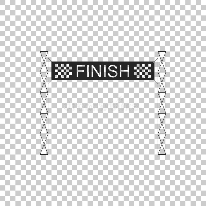 Ribbon in finishing line icon isolated on transparent background. Symbol of finish line. Sport symbol or business concept. Flat design. Vector Illustration. Ribbon in finishing line icon isolated on transparent background. Symbol of finish line. Sport symbol or business concept. Flat design. Vector Illustration