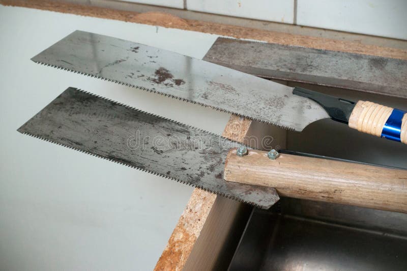 Band Saw Blade. Three Saws for Reparation Stock Image Image of detail
