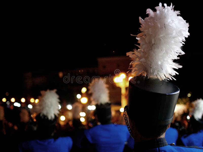 Banda na noite imagem de stock Banda na noite imagem de stock